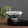 Vintage Dehua Blue & White Ceramic Kung Fu Tea Cup - Image 3